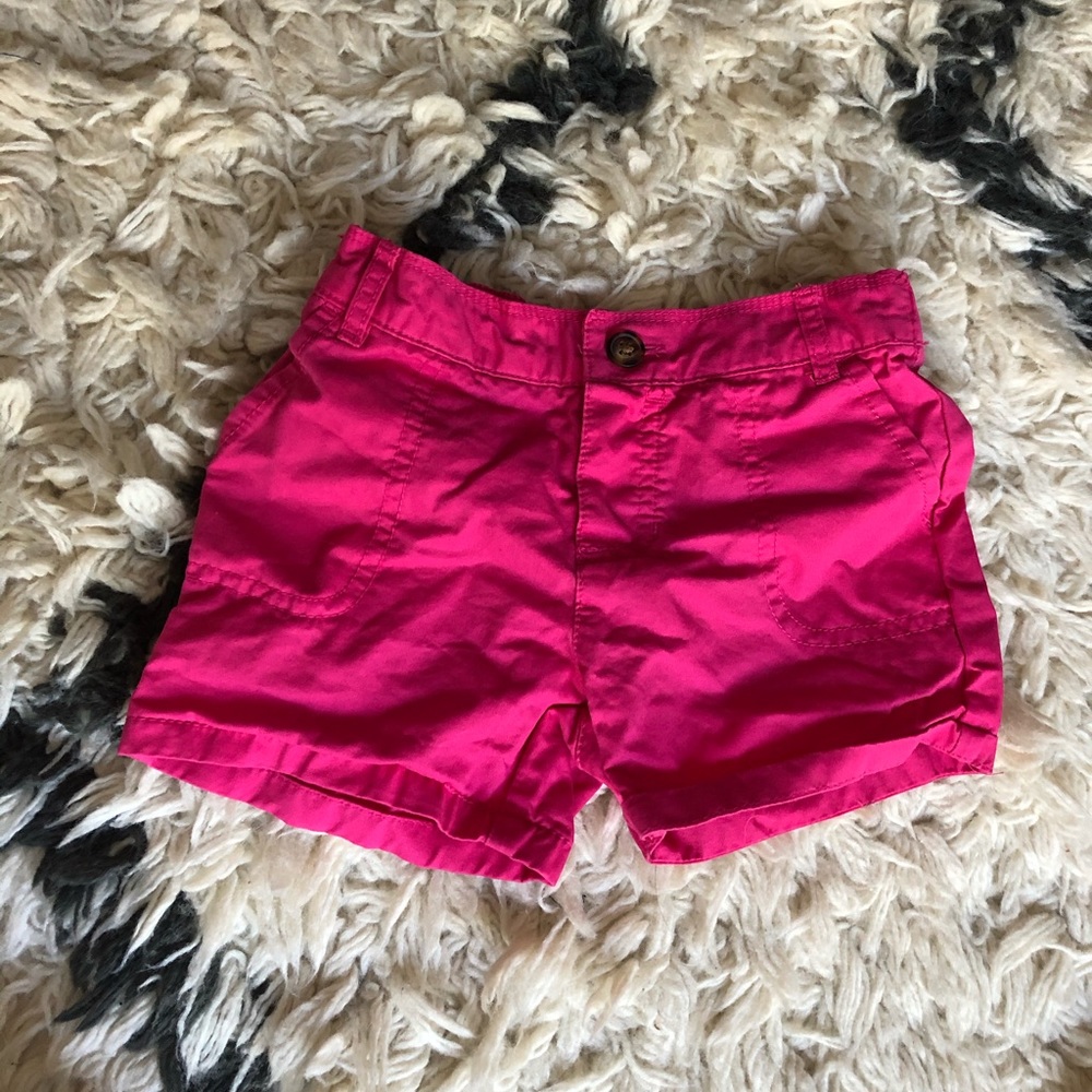 Bright pink toddler shorts!